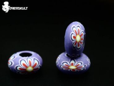 dreadperlen flower power, fimo dreadperlen, dreadshop, shop fuer dreadlocks, dreadlockschmuck aus fimo, dreadschmuck und mehr, dreadstyle, dread beads polymer clay, dk, fimo dreadperlen, dreadschmuck aus fimo, polymer clay dread beads, dreadlocks jewelr